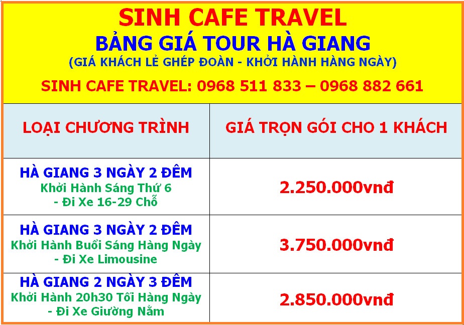 GIA HA GIANG 3N2D